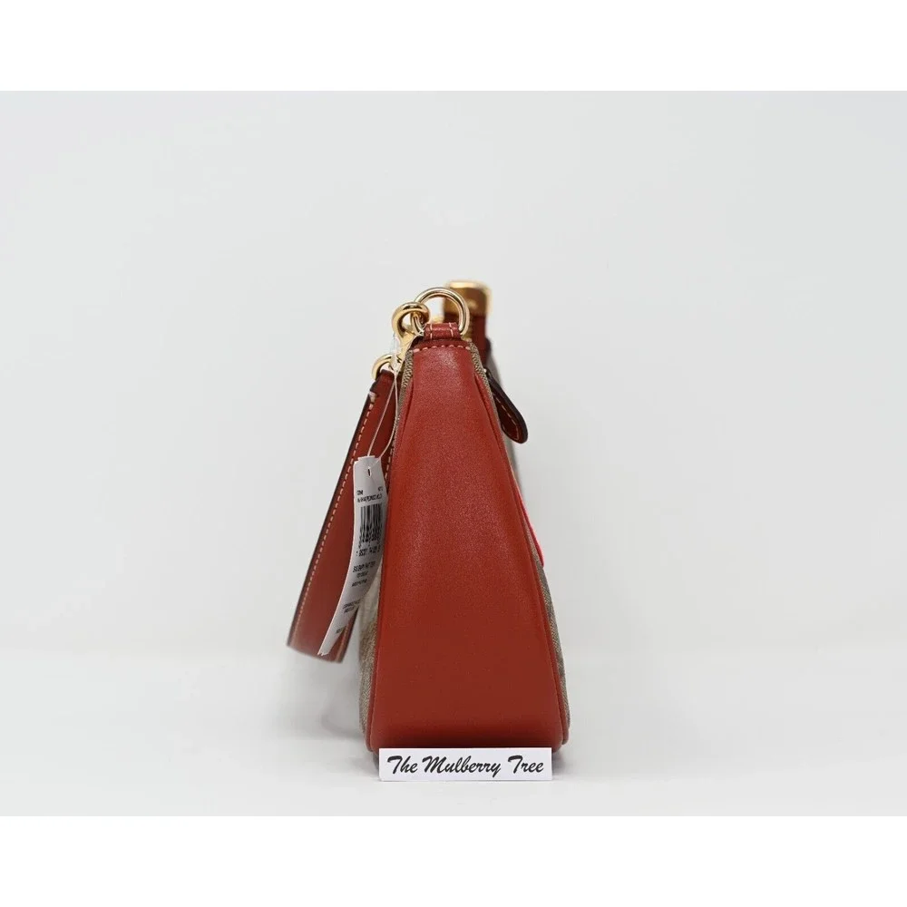 COACH X PEANUTS TERI Shoulder Bag Signature Canvas Snoopy Patches CE848 Org $428_3